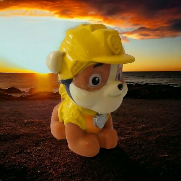 Paw Patrol Rubble Bulldog Figure Cake Topper PVC Mini Figurine SML Miniature. - Picture 15 of 15